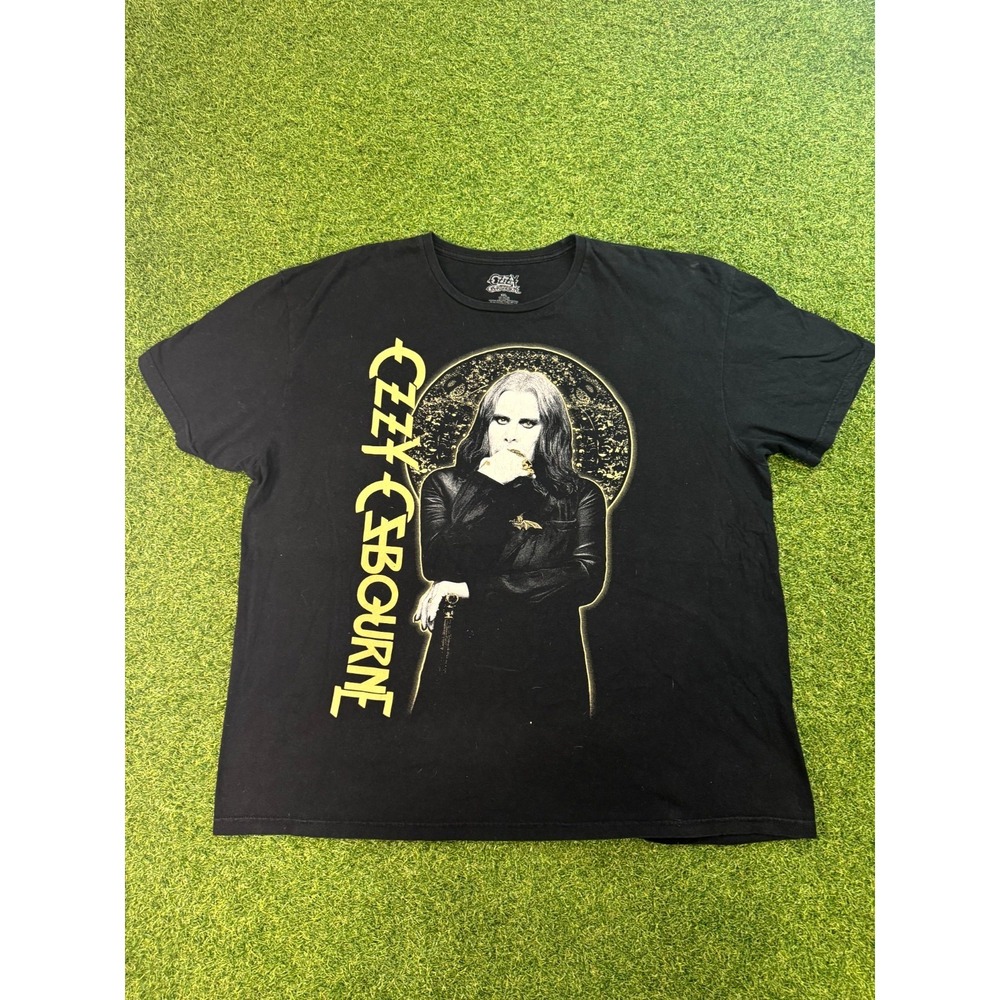 Ozzy Osbourne T Shirt Mens 2XL Black Patient No 9 Gold Logo Cotton Graphic Print
